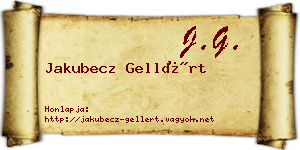 Jakubecz Gellért névjegykártya